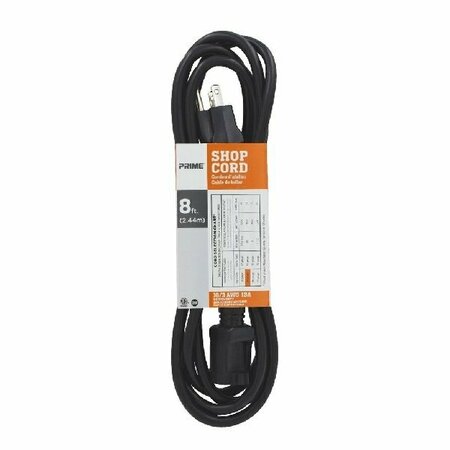 PRIME EXTN CORD 16/3 SJTW 8'L EC502608